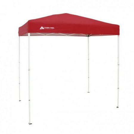 Ozark Trail 4' x 6' Instant Pop-up Canopy Outdoor Shading Shelter, Brilliant Red